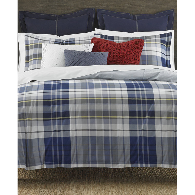 Tommy Hilfiger Poquonock Plaid 100 Cotton Comforter Set Wayfair